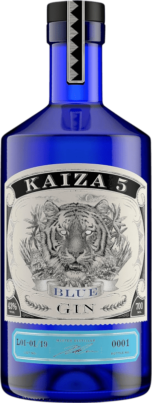 69,95 € | Genever Gin Kaiza 5 Saúco Arándano Pitahaya Blue — Edition Blau Südafrika 70 cl