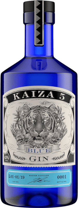 送料無料 | ジン Kaiza 5 Pitahaya Blue — ブルーエディション 南アフリカ 70 cl Arándano — ブルーベリー, Flor de Saúco — エルダーフラワー, Fruta del Dragón — ドラゴンフルーツ