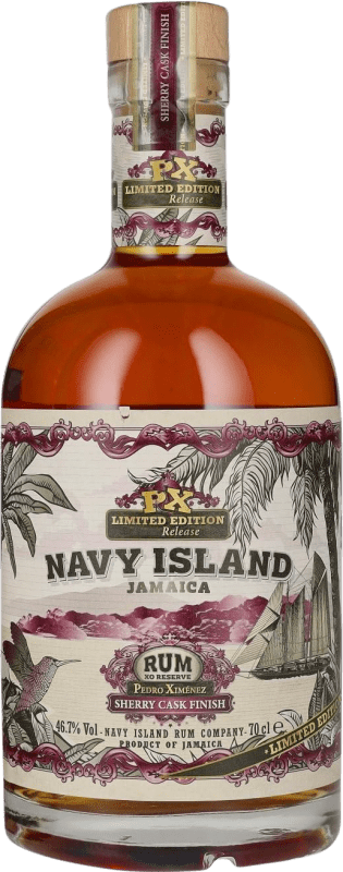 58,95 € Envio grátis | Rum Navy Island PX Pedro Ximénez Sherry Cask Finish — Afinado em Barrica XO Extra Old — Extra Velho, Reserva