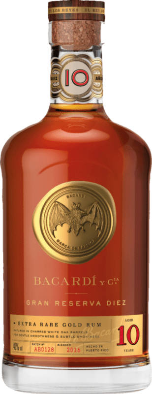 67,95 € Kostenloser Versand | Rum Bacardí Gold, Extra, Rare Selten Große Reserve 10 Jahre