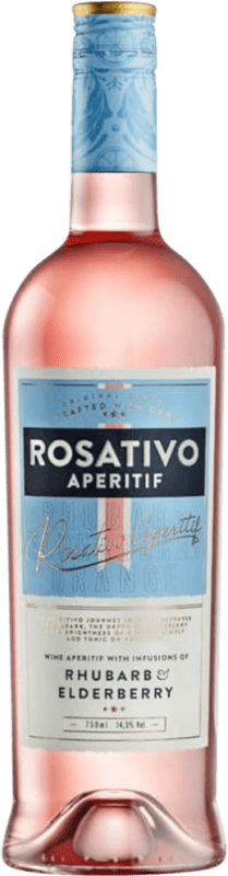 Envoi gratuit | Apéritif Bitter Rosativo Royaume-Uni 75 cl Rhubarb — Rhubarbe, Elderberry — Baie de Sureau