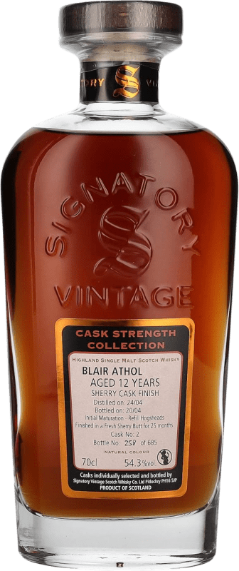 Free Shipping | Blended Whisky Signatory Vintage At Blair Athol Cask Strength, Collection United Kingdom 12 Years 70 cl