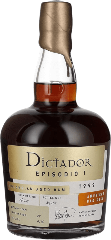 免费送货 | 朗姆酒 Dictador Episodio I American Oak Cask 哥伦比亚 22 岁 70 cl