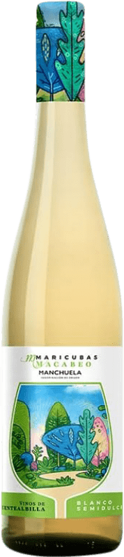 Envoi gratuit | Vin blanc Maricubas Blanco Demi-Sec Demi-Sucré Castilla La Mancha Espagne Macabeo 75 cl