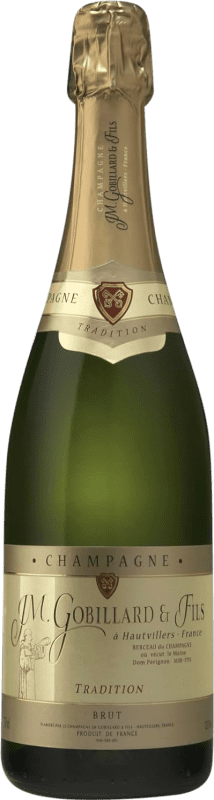 Free Shipping | White Sparkling Wine JM. Gobillard Brut Traditional A.O.C. Champagne Champagne France Pinot Noir, Chardonnay, Pinot Meunier 75 cl