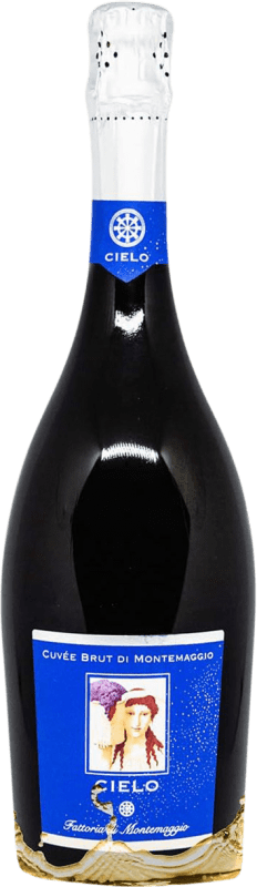 送料無料 | 白スパークリングワイン Montemaggio Il Cielo Cuvée Ecológico Brut I.G.T. Toscana トスカーナ イタリア Chardonnay 75 cl