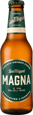 Bier 24 Einheiten Box San Miguel Magna Dorada Lager Kleine Flasche 25 cl