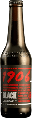 ビール 24個入りボックス Estrella Galicia 1906 Black Coupage Premium Extra 3分の1リットルのボトル 33 cl