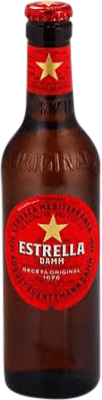 41,95 € 免费送货 | 盒装24个 啤酒 Estrella Damm 三分之一升瓶 33 cl