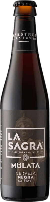 送料無料 | 12個入りボックス ビール La Sagra Mulata Estilo Porter Ale スペイン 3分の1リットルのボトル 33 cl