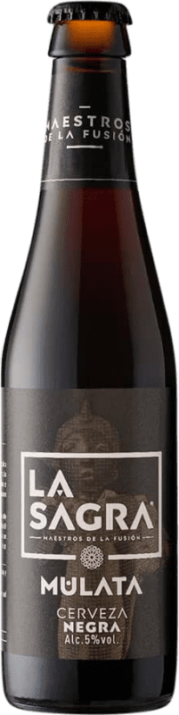 Free Shipping | 12 units box Beer La Sagra Mulata Porter Ale Spain Third-Liter Bottle 33 cl
