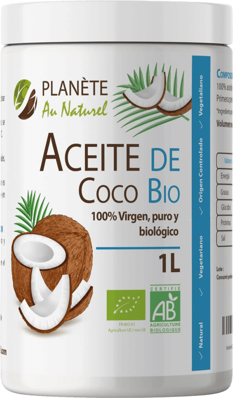 Spedizione Gratuita | Olio da Cucina Planète au Naturel Coco Virgen Orgánico Sri Lanka 1 L