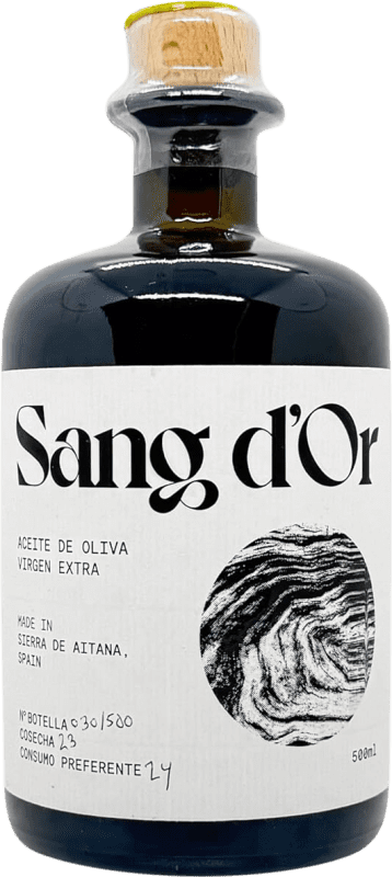 39,95 € Envío gratis | Aceite de Oliva Sang d'Or. Virgen Extra Premium Artesanal Selección Especial Ecológico Botella Medium 50 cl