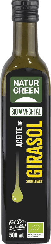 24,95 € Envío gratis | Aceite de Cocina Natur Green Girasol Bio Botella Medium 50 cl