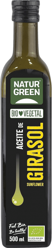 Spedizione Gratuita | Olio Vegetale Natur Green Spagna Bio — Ecologico Bottiglia Medium 50 cl Girasol — Girasole