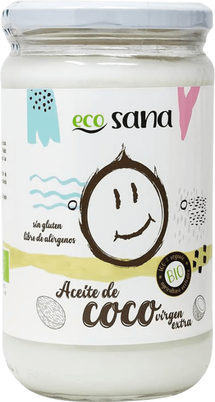 Kostenloser Versand | Pflanzenöl Drasanvi Ecosana Nativ Kastilien und León Spanien Bio — Nachhaltig Medium-Flasche 50 cl Coco — Kokosnuss