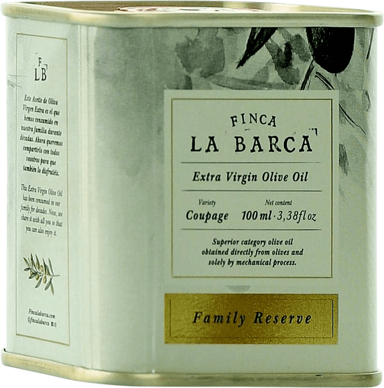 Envío gratis | Aceite de Oliva Olibro Finca la Barca Virgen Extra Reserva Familiar Reserva España Lata Especial 10 cl