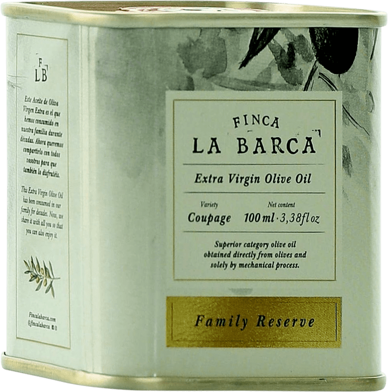 Envío gratis | Aceite de Oliva Norte Extremeña Finca la Barca AOVE Virgen Extra Reserva Familiar España Lata 10 cl