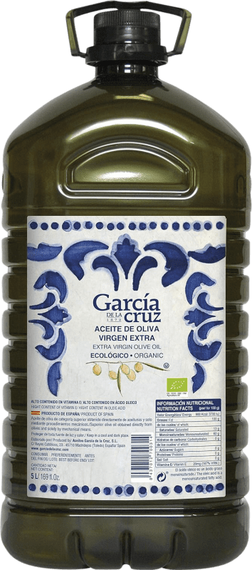 Spedizione Gratuita | Olio d'Oliva García de la Cruz Virgen Extra PET Orgánico Spagna Caraffa 5 L