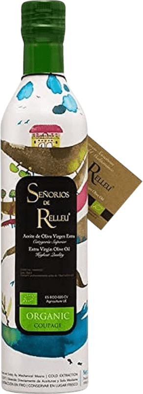 Free Shipping | Olive Oil Señoríos de Relleu Virgen Extra Coupage Ecológico Spain Medium Bottle 50 cl