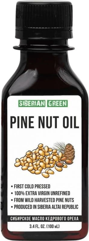 送料無料 | 植物油 Siberian Green Nuez de Pino Siberiano バージン ロシア連邦 Eco — エコ ビオ オーガニック ミニチュアボトル 10 cl