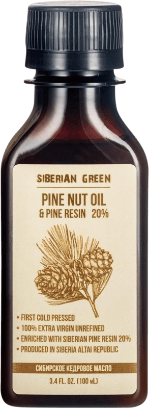 Spedizione Gratuita | Olio Vegetale Siberian Green Piñón Siberiano Vergine Russia Bottiglietta Mignon 10 cl