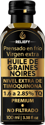 23,95 € Envio grátis | Óleo de Cozinha Reliefy. Comino Negro Garrafa Miniatura 10 cl