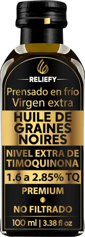 Kostenloser Versand | Speiseöl Reliefy. Comino Negro Niederlande Miniaturflasche 10 cl