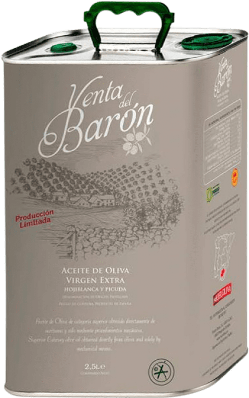 Envío gratis | Aceite de Oliva Venta del Barón. Priego de Córdoba Virgen Extra Hojiblanca Picual Andalucía España Picual, Hojiblanca Lata Especial 2,5 L