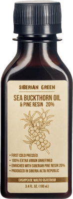 Envio grátis | Óleo de Cozinha Siberian Green Espino Amarillo Siberiano Virgen Extra Federação Russa Garrafa Miniatura 10 cl