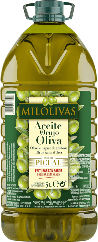 Aceite de Oliva MilOlivas. Orujo España Picual Botella Especial 5 L