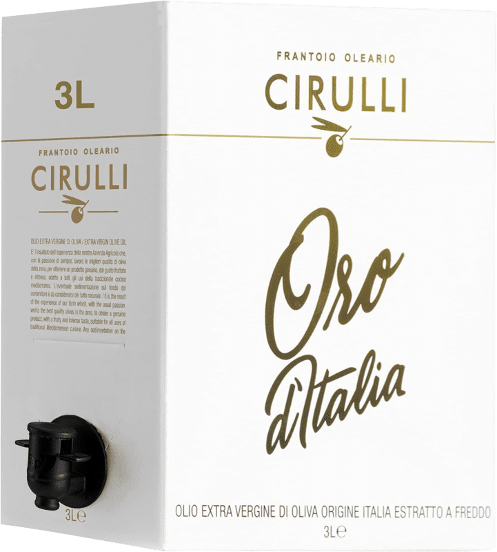 Envío gratis | Aceite de Oliva Frantoio Oleario Cirulli Virgen Extra Italia Botella Especial 3 L