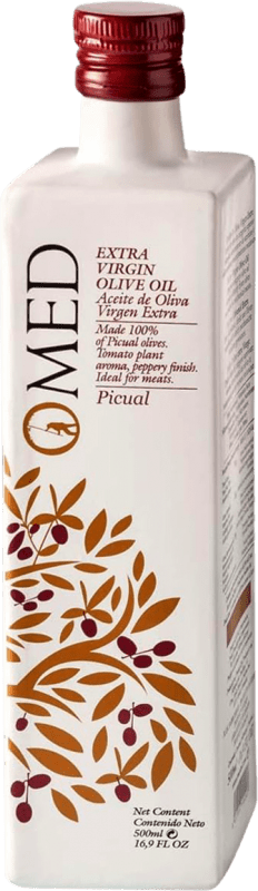 Kostenloser Versand | Olivenöl Venchipa O-Med E-NOL Extra Nativ Spanien Picual Medium-Flasche 50 cl