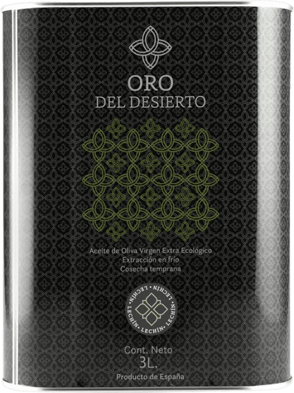 112,95 € | Оливковое масло Oro del Desierto Virgen Extra Lechín Испания Большая банка 3 L