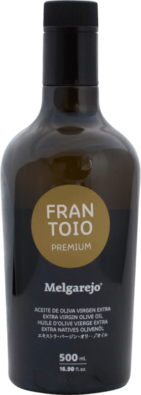 Envio grátis | Azeite de Oliva Melgarejo Premium, AOVE Virgem Extra Andaluzia Espanha Frantoio Garrafa Medium 50 cl