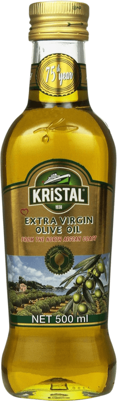 Envío gratis | Aceite de Oliva Kristal. Extra Virgin Natural Turquía Botella Medium 50 cl