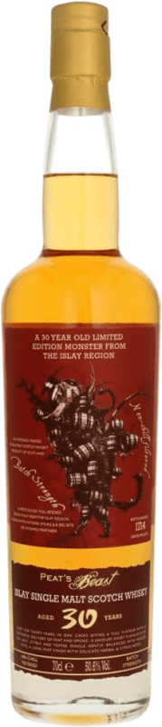 Kostenloser Versand | Whiskey Single Malt Peat's Beast Limited Edition Islay Großbritannien 30 Jahre 70 cl