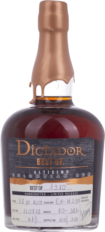 送料無料 | ラム Dictador Best of 1980 Altisimo コロンビア 70 cl