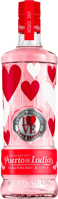 28,95 € 免费送货 | 金酒 Gin Puerto de Indias Love 限量版 Strawberry — 草莓