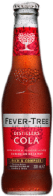 4,95 € Envio grátis | Caixa de 4 unidades Refrigerantes Fever-Tree Garrafinha 20 cl Cola
