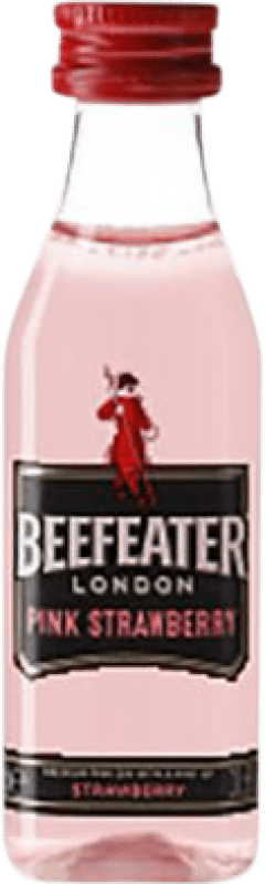 34,95 € 免费送货 | 盒装12个 金酒 Gin Beefeater Pink — 粉红 小瓶装 5 cl