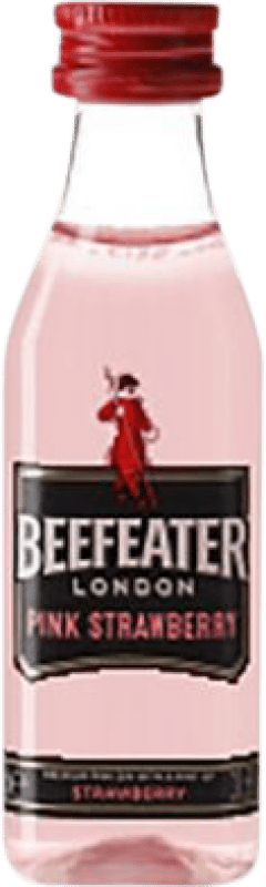 Free Shipping | 12 units box Gin Beefeater Pink United Kingdom Miniature Bottle 5 cl