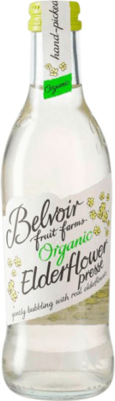 Free Shipping | 12 units box Soft Drinks & Mixers Belvoir Elderflower Organic United Kingdom Small Bottle 25 cl