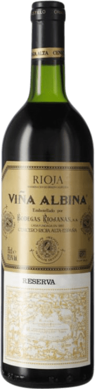 37,95 € | Vino tinto Bodegas Riojanas Viña Albina Reserva D.O.Ca. Rioja La Rioja España Tempranillo, Graciano, Mazuelo 75 cl