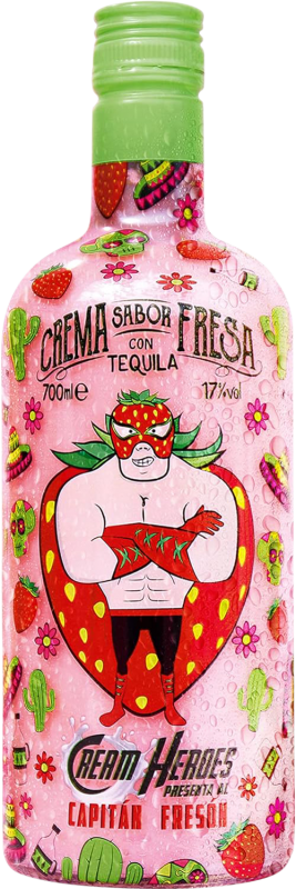 17,95 € Бесплатная доставка | Ликер крем Héroes. Capitán Fresón Crema de Fresa con Tequila