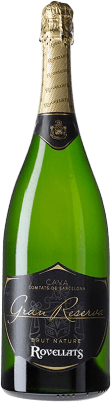 46,95 € | Белое игристое Rovellats Природа Брута Гранд Резерв D.O. Cava Каталония Испания бутылка Магнум 1,5 L