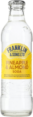 Free Shipping | 24 units box Soft Drinks & Mixers Franklin & Sons Pineapple and Almond Soda United Kingdom Small Bottle 20 cl