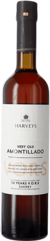 Envio grátis | Vinho fortificado Harvey's Amontillado Very Old Rare Sherry VORS D.O. Jerez-Xérès-Sherry Andaluzia Espanha Palomino Fino Garrafa Medium 50 cl