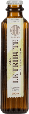 59,95 € | Caja de 24 unidades Refrescos MG Le Tribute España Botellín 20 cl Olive — Aceituna, Lemon — Limón, Lemonade — Limonada