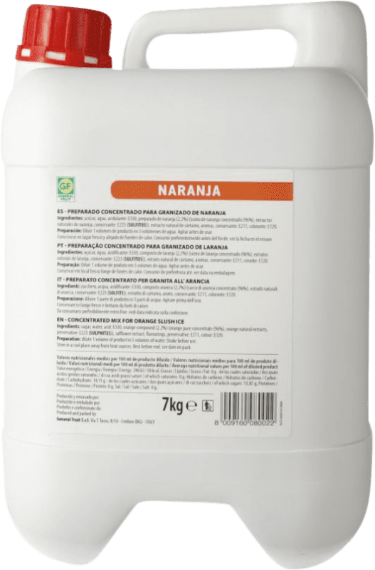 107,95 € | Schnapps Naturera Base para Granizado — Base per Granita Spagna Tanica 6 L Naranja — Arancia